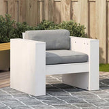 Garden Sofa White Solid Pine Wood Medium Durable Garden Sofa 832366