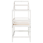 ZNTS Loft Bed with Ladder and Roof without Mattress White 80x200 cm 3282073