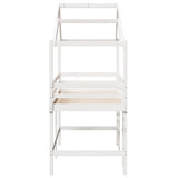 Loft Bed with Ladder and Roof without Mattress White 80x200 cm 3282073