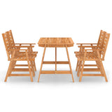 Outdoor Dining Set Rich Wood Brown Solid Acacia Wood Medium 3057844