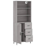 Highboard Grey Sonoma 69.5x34x180 cm Engineered Wood 3190043
