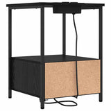 Bedside Cabinet 2 pcs Black Oak 42 x 41 x 56 cm Engineered Wood 859431