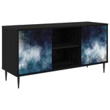 TV Cabinet RAALTE 102 x 33 x 51 cm Black Oak Engineered Wood 8007052