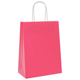 Paper Bags 250 pcs with Handles Pink 21x11x28 cm 4101671