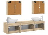 Bathroom Cabinet Set 5 pcs Sonoma Oak Engineered Wood 3406489