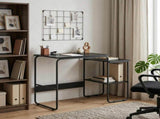 Desk with Storage Black Oak 100 x 50 x 75 cm 8007990