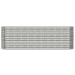 Garden Raised Bed Galvanised Steel 224x40x68 cm Silver 318902