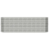 Garden Raised Bed Galvanised Steel 224x40x68 cm Silver 318902