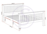 ZNTS Monaco 4'6" Bed High Foot End 200-203-026