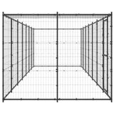 Outdoor Dog Kennel Steel with Roof 16.94 m 3082295