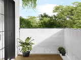 Balcony Screen White 120x1000 cm 100% Polyester Oxford 4000104