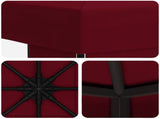 Gazebo 3 x 3 m Burgundy Polyester and Steel 190 gsm 900359