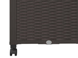 Garden Planter with Trellis&Wheels Brown 80 x 40 x 146 cm PP 3422969