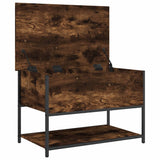 Storage Bench Smoked Oak 70x42.5x47 cm Engineered Wood 839020
