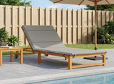 Sunlounger Cushion GEMERT 100% Polyester Grey 200 x 70 x 3 cm 948548
