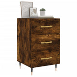 ZNTS Bedside Cabinet Smoked Oak 40x40x66 cm Engineered Wood 827641