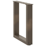 Coffee Table Legs U-Shaped 2 pcs Natural Steel 38x cm Steel 4013155