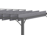 3 x 3 Outdoor Pergola with Retractable Roof, Aluminium Louvered Patio Gazebo Canopy for Lawn T3398P323905