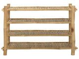 Shoe Rack with Shelf Natural 4-tier Bamboo 42028050