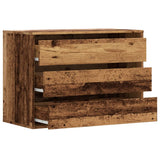 Corner Chest of Drawers Old Wood 80x41x58 cm Engineered Wood 852859