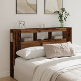 LED Headboard Old Wood 160x18,5x103,5 cm Engineered Wood 857688