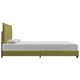 Bed Frame without Mattress Green Fabric 135x190 cm Double 281174