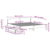Bed Frame without Mattress White 180x200 cm Super King Solid Wood Pine 3301819