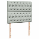 Box Spring Bed with Mattress Light Grey 120x200 cm Velvet 3290888