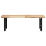 Basin Shelf Wall Mounted Steel and Solid Wood Acacia 3302893
