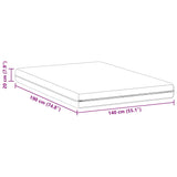 Mattress with Coconut Layer White 140 x 190 cm Pocket Spring 4106432
