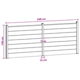 Fence Panel 2 pcs WPC and Aluminium Grey 3429466