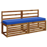 2-Piece Bench Cushions SOEST 2 pcs 100% Polyester Royal Blue 949925
