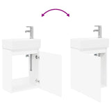 Bathroom Vanity Unit with Tap White 45.5 x 22.5 x 84 cm 889451