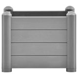 Garden Raised Bed PP Stone Grey 43x43x35 cm 317579