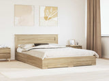 Bed Frame with Drawer Sonoma Oak 140 x 200 cm Engineered Wood 3409989