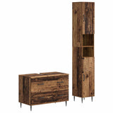 2 Piece Bathroom Cabinet Set HAARLEM Old Wood Engineered Wood 3417538