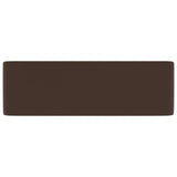 Luxury Wash Basin Matt Dark Brown 41x30x12 cm Ceramic 147050