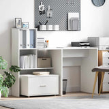 Drawer Cabinet with Wheel White 55 x 45 x 31 cm 869306