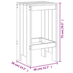 7 Piece Garden Bar Set Solid Wood Douglas 3157756