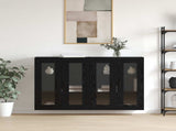 Wall Mounted Cabinets 2 pcs Black oak 69.5 x 34 x 90 cm 3394583