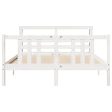 Bed Frame with Headboard without Mattress White 140x200 cm 3305970