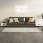 Coffee Tables with Metal Legs 2 pcs High Gloss White 50x50x40 cm 812739