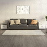 Coffee Tables with Metal Legs 2 pcs High Gloss White 50x50x40 cm 812739