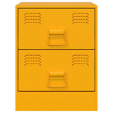 Bedside Cabinets 2 pcs Yellow 34.5x39x44 cm Steel 841626