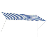 Retractable Awning 300x150 cm Blue and White 143749