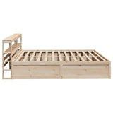 Bed Frame with Headboard 200x200 cm Solid Wood Pine 3306330
