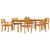 Garden Dining Set 9 pcs Brown Solid Acacia Wood 3375668