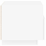 Bedside Cabinet Cool White Engineered Wood Compact 836798