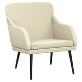 Armchair Cream 63x76x80 cm Faux Leather 351425