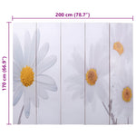 ZNTS Folding Room Divider 200x170 cm Flower 240479